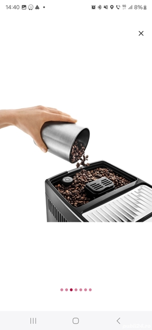 Espressor automat DELONGHI Dinamica ECAM 350.50.SB, 1.8l, 1450W, 15 bar, argintiu - imagine 3