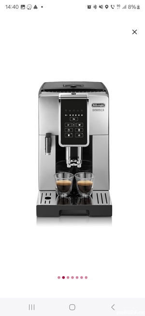 Espressor automat DELONGHI Dinamica ECAM 350.50.SB, 1.8l, 1450W, 15 bar, argintiu - imagine 2
