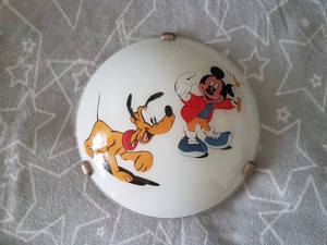 Plafoniera pentru camere de copii, cu personajele Mickey Mouse si Pluto, diametru 30 cm, dulie E27