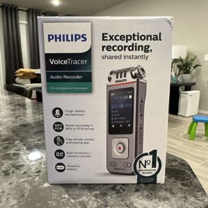 Reportofon 3 microfoane PHILIPS DVT4110 la cutie cu garantie 12 luni