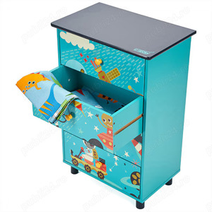 Vand Comoda copii, 70x43x30 cm, 4 sertare, Explorator Univers, NOU, 249 Lei  - imagine 3