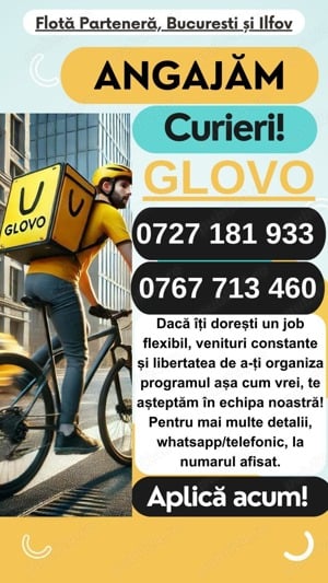 Angajare Curieri GLOVO