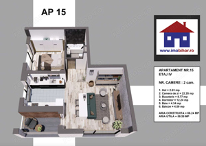 Apartament nou cu 2 camere - ULTRACENTRAL - IMOBIHOR  - imagine 8