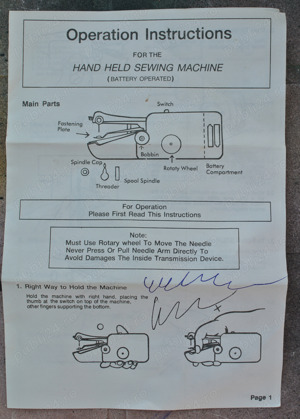 Mașină de cusut portabilă cu baterii - imagine 4
