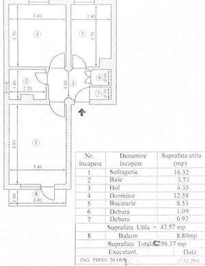 Apartament decomandat cu 2 camere în zona Cal. Bucuresti