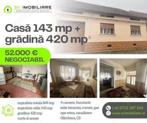 Casa de 143 m2 cu gradina in Glimboca