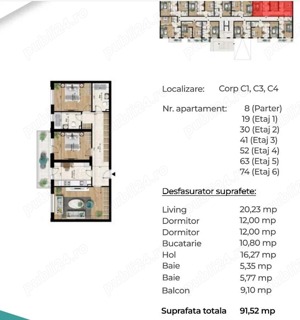 Metrou Berceni - Ap 3 Camere decomandat 91 mp - imagine 4