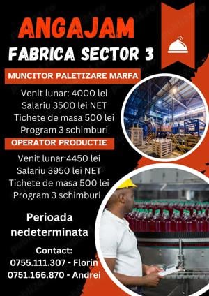 Muncitor paletizare marfa operator productie