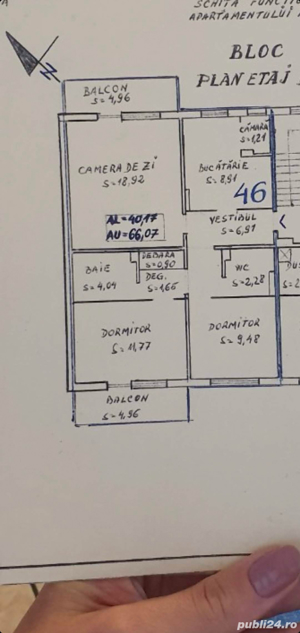 Apartament decomandat cu 3 camere ultrafinisat si mobilat - imagine 10