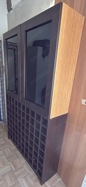 Dulap cu rafturi pentru bauturi; Vitrina cu depozitare pentru sticle - imagine 4