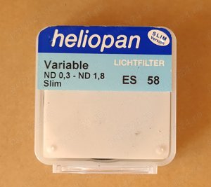Filtru foto densitate neutra variabil (ND) Heliopan 58mm