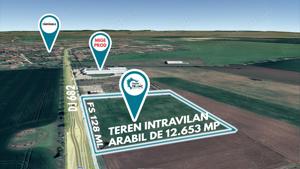 Teren intravilan de 1,26 ha cu FS de 128 ml, la 200 m de Centura, in Fantanele - imagine 2