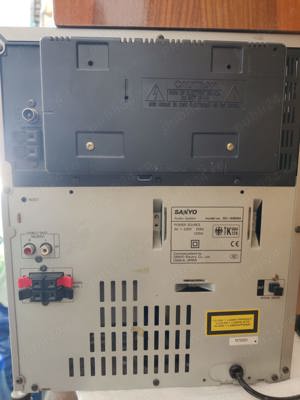 Sistem audio SANYO și 2 boxe de exterior cu amplificare proprie la 24 V - imagine 2