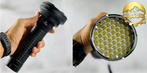 Lanterna Profesionala cea mai puternica 100w 40000 lumeni cu 55 leduri xhp70  6 acumulatori ! - imagine 2