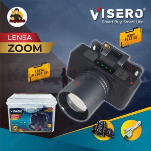 Lanterna frontala led tip laser puternica zoom raza 300metri cu acumulator incarcare usb - imagine 3