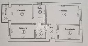 Apartament 3 camere, etaj intermediar, centrala proprie, zona Lipovei - imagine 14