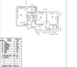 Apartament cu 3 camere, decomandat, bl 1978, et 4/10, Chișinău / Diham - imagine 9