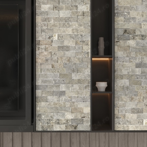 Travertin split face Silver 5x15 