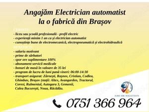 Angajăm Electrician automatist 