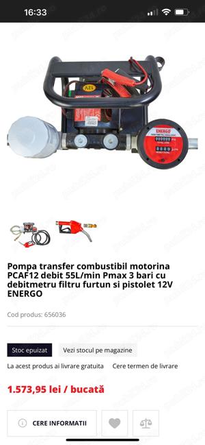 Pompa transfer combustibil energo
