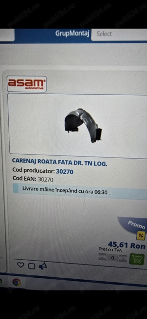 Carena roată dreapta Logan  - imagine 3