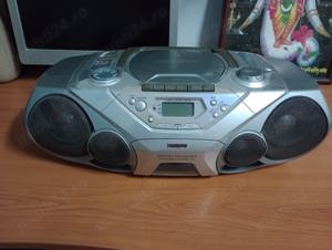 Radiocasetofon Philips AZ 1550 Boombox 4 difuzoare frontale radio vechi