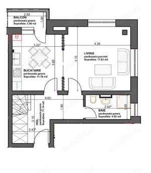 Apartament 4 cam mobilat si utilat, cu scara interioara, Subcetate Sanpetru - imagine 3