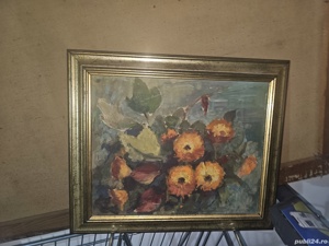 Pictura veche pe carton,inramata,40 cm 30cm semnata - imagine 4