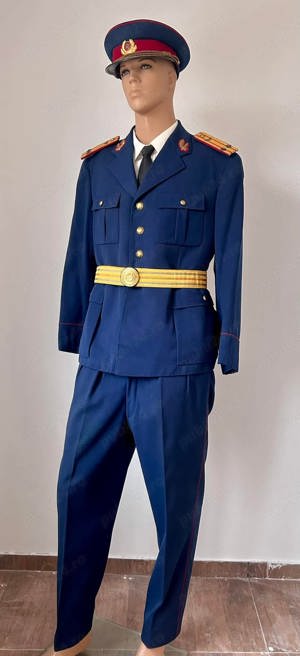 Uniforma militara RPR Locotenent-Colonel Trupele CFR Ținută de Ceremonie perioada Dej