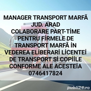 Manager Transport Marfa, Detin PFA
