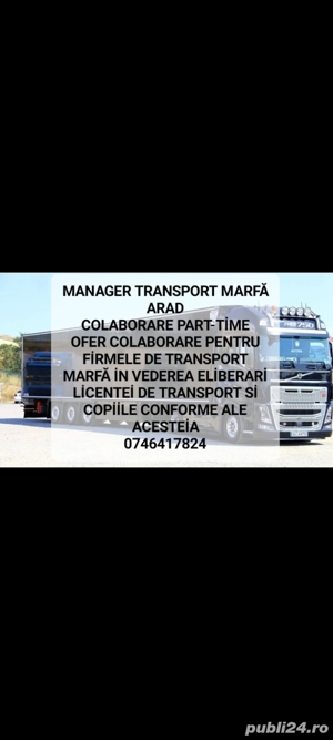 Manager Transport Marfa, Detin PFA - imagine 3