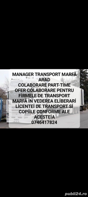 Manager Transport Marfa, Detin PFA - imagine 4