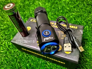 Mini lanternă COBA cu 3 LED-uri 3*P35, USB-C, lanternă puternică