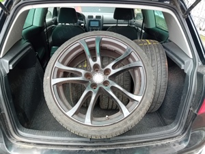 Jante + Anvelope 225/35/ZR18 Dot 2021, 6 mm, vw golf - imagine 2