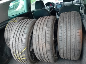 Jante + Anvelope 225/35/ZR18 Dot 2021, 6 mm, vw golf - imagine 1