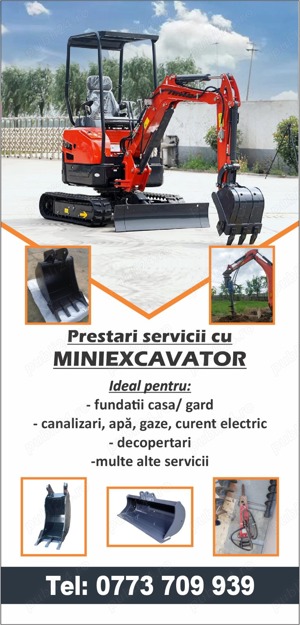 Prestari servicii cu miniexcavator - imagine 2