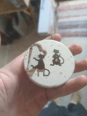 Oglinda de buzunar Pocket Mirror Bug Art Cat Muzician