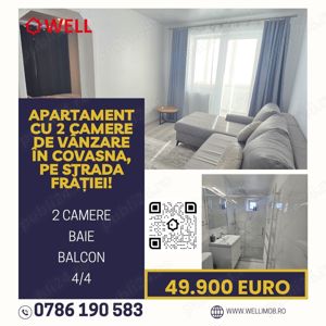 Apartament cu 2 camere de vânzare în Covasna, pe strada Frăției!