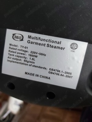 Aparat de calcat cu aburi vertical - imagine 3