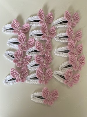 Set agrafe crosetate cu fluturasi 