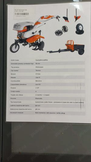 Motocultor cu remorca  O Mac