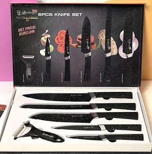 Set 6 Cutite Bucatarie - Otel Inoxidabil, Protectii Incluse 99 lei