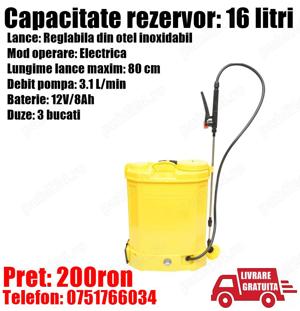 Pompa Aparat Stropit Vermorel Pulverizator Electrica 16 L + Livrare Gratuita