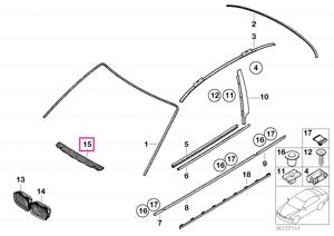 Grila aerisire capota BMW cod 51138220766 - imagine 6