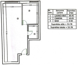 2 camere cu randament 7 in Mosilor la Demisol - imagine 8