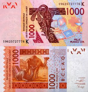 Lot 2 bancnote Statele Vest Africane unc