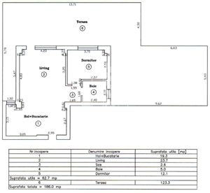 Apartament cu 2 camere, terasa 124mp, zona Torontalului - imagine 9