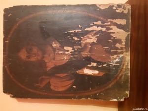 icoana veche pictura pe lemn