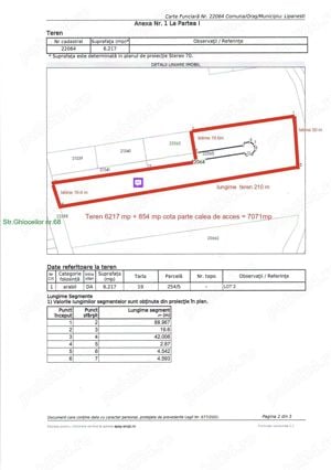 Teren intravilan  intabulat  LIPANESTI  7071  mp (dist 12 km fata de Ploiesti)