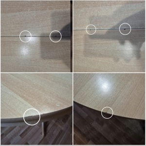 Set masa ovala extensibila 6-10 persoane (150-195 x 100 cm) stejar + 6 scaune tapisate lemn masiv - imagine 5